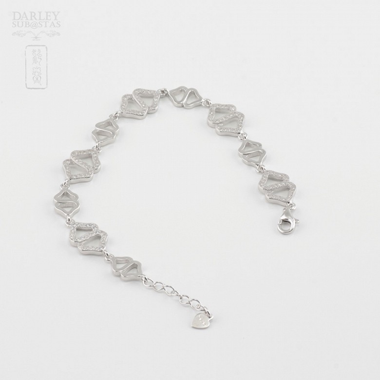 Pulsera circonitas en plata de ley, 925m/m - 2