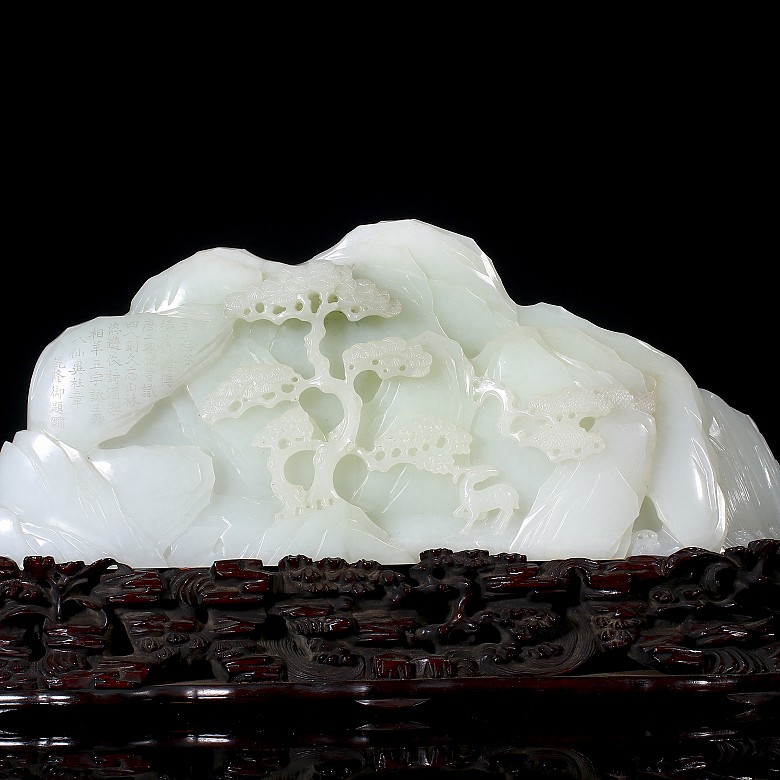 Carved white jade figurine ‘Scene’, Qing dynasty