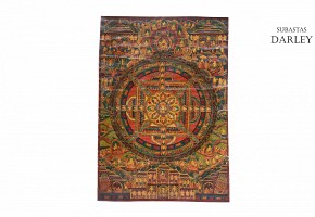 Paper Thangka, mid-20th century