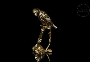 Gilded metal sculpture ‘Parrot’, 20th century