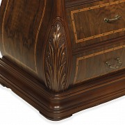 Walnut palm wood vanity cabinet