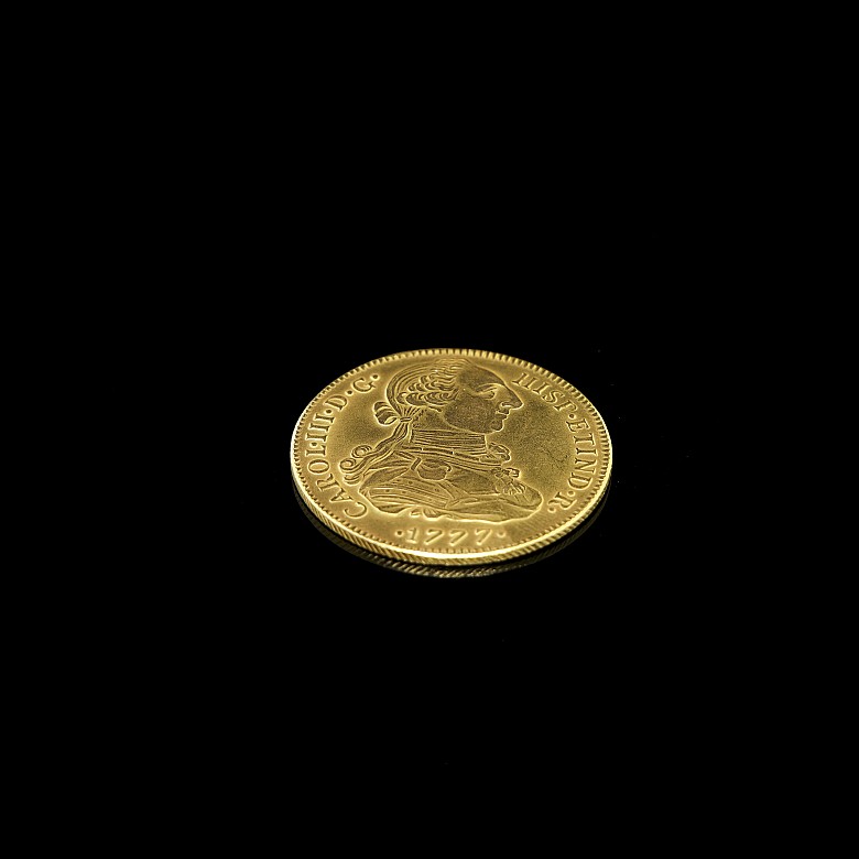 Gold coin ‘King Charles II’, Peru, 18th century