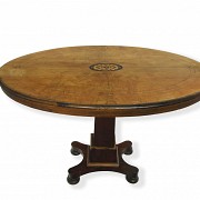 Wooden round table, 19th-20th century