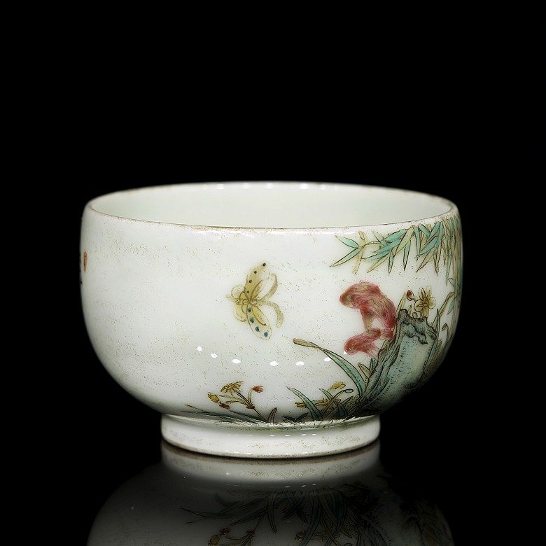 Tea bowl with a garden, 20th century