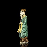 Polychrome terracotta statuette ‘Wise Man’, 20th century