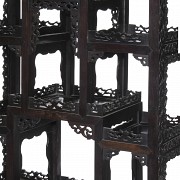 Chinese ebony bookshelf, 20th century