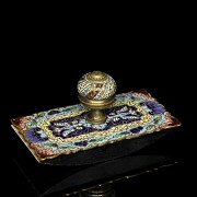 French ink blotter ‘Cloisonné’, late 19th century