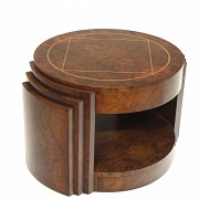 Art Deco elm side table