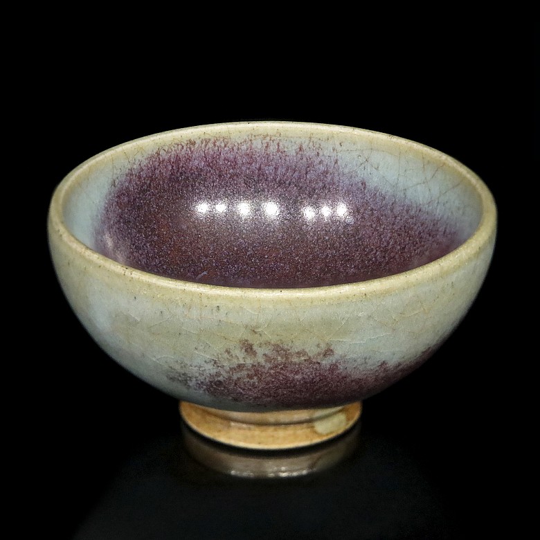 Glazed ceramic cup, Junyao style.