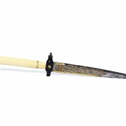 Dagger with ivory handle, Toledo, 19th century