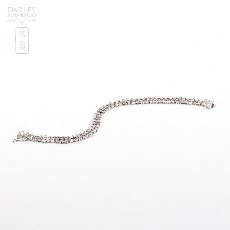 Riviera bracelet in 18k white gold and diamonds