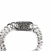 18k white gold and diamond bracelet.