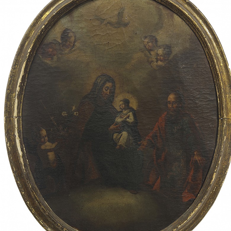 Spanish School XVIII century “ Holy Family” - 1