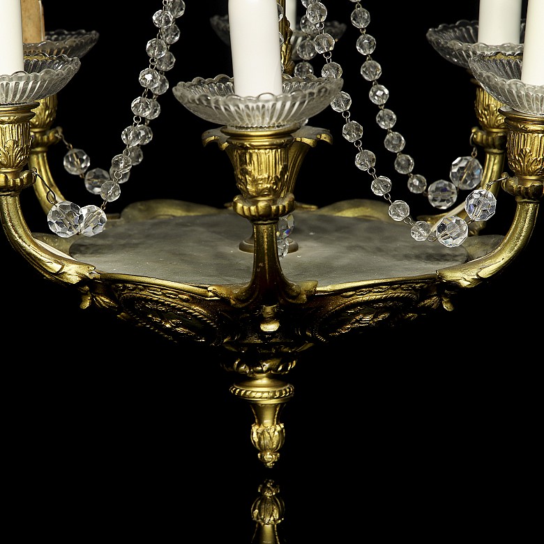 Ceiling lamp with glass beads, 20th century - 5