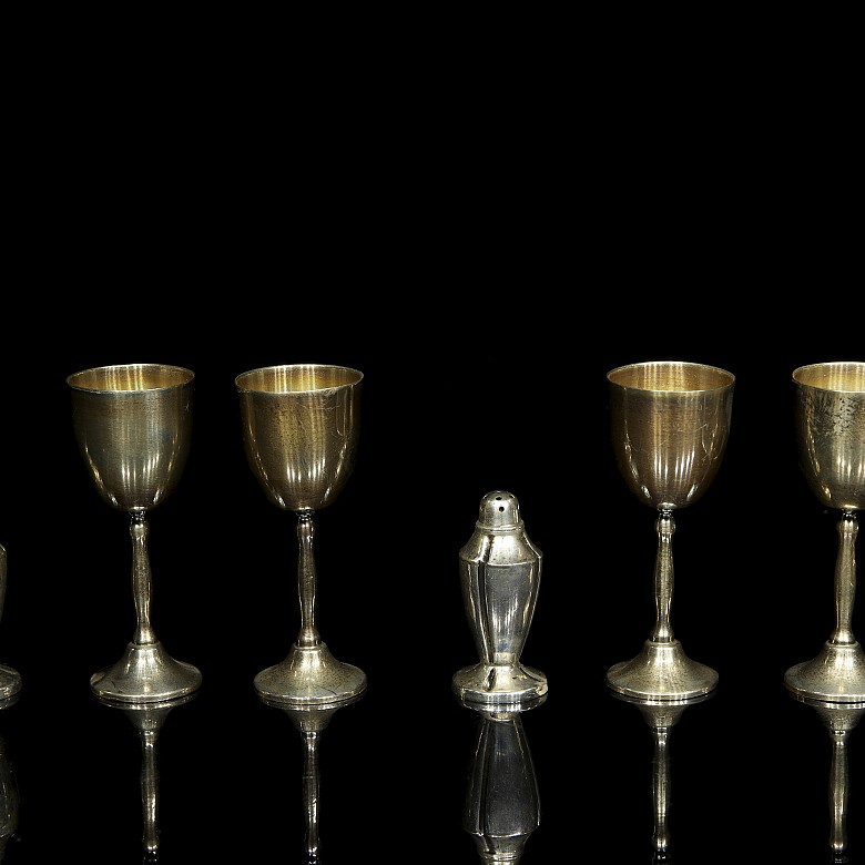 Tequila silver set, 20th century