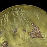 Decorative bronze plate, Japan, Meiji