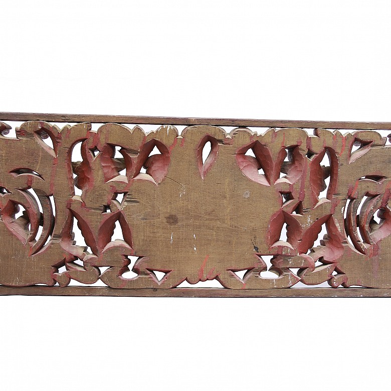 Wooden panel with openwork decoration, Indonesia