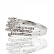 White gold and diamonds ring - 3