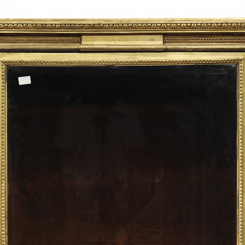 Louis XVI style gilded wood display cabinet, 20th century