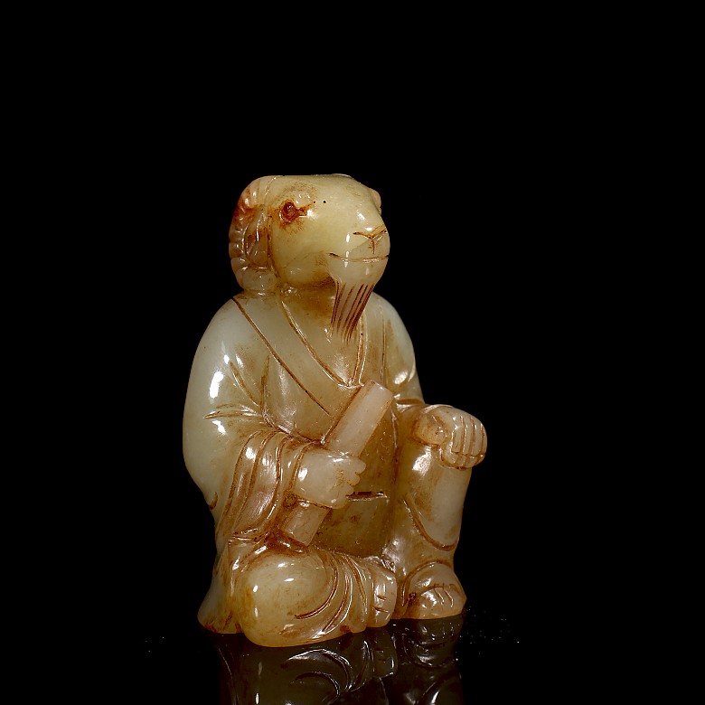 Set of Hetian jade figurines “The twelve signs of the zodiac”, Qing dynasty