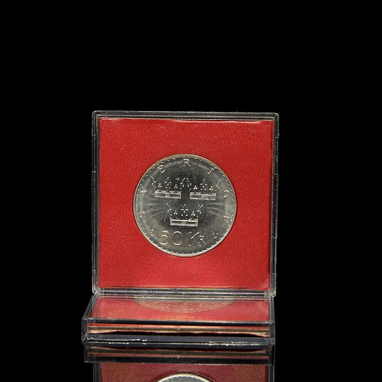 Colección de 18 monedas de plata