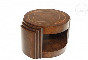 Art Deco elm side table