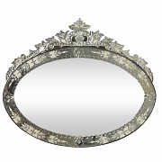 Venetian oval mirror, 19th-20th century