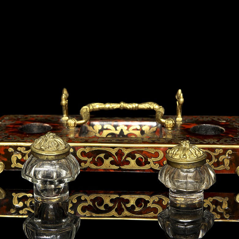 Boulle marquetry scribe's office, 19th century