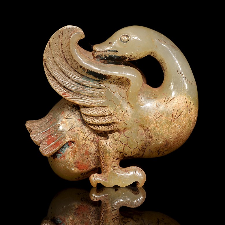 Jade carving ‘Goose’, Han dynasty