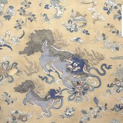 A pair of silk fabric framed, China, 18th - 19th century