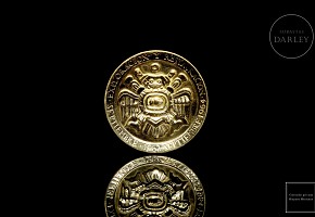 Gold medal coin ‘Exploration and Restoration 1964’, Mexico