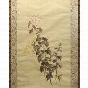 Embroidered silk panel, China, 20th century