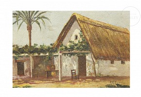 A. R. Teixidor “ Barracks courtyard”, 20th century