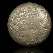 Embossed metal box, Ming dynasty