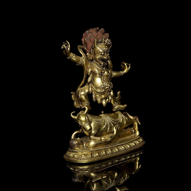 Gilded bronze figure ‘Wrathful Deity’, 18th-19th century