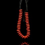 Tibetan liuli bead necklace, Late Qing dynasty