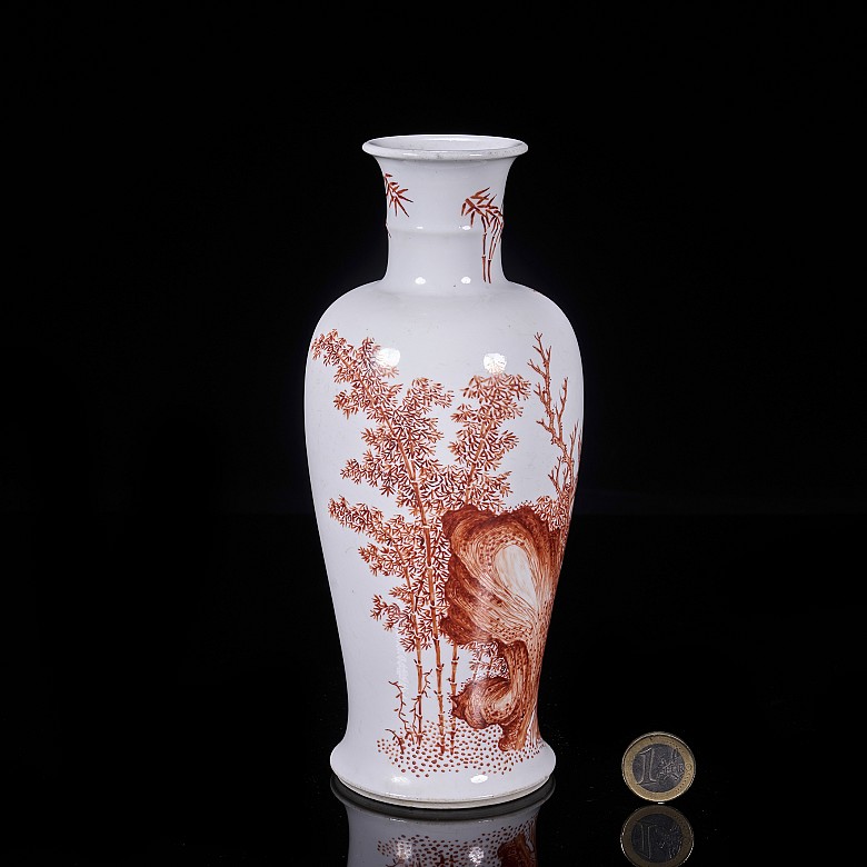 Porcelain vase ‘Rocks, Bamboo and Poem’, Qing dynasty