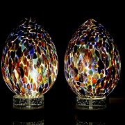 Pair of Murano glass table lamps, 20th century