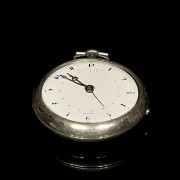 ‘Eardley Norton’ pocket watch with wooden stand, 19th century