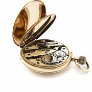 Reloj de oro de 14k, con tapa, s.XIX