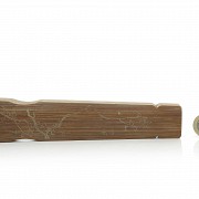 Bamboo letter opener, with box, 20th century - 4