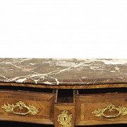 Louis XV wooden chest of drawers, Pierre Migeon style, 18th century