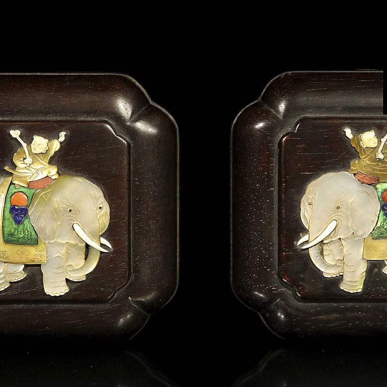 Pair of embedded boxes, Qing dynasty, Daoguang