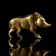 Gilt-bronze figure ‘Boar’, Qing dynasty