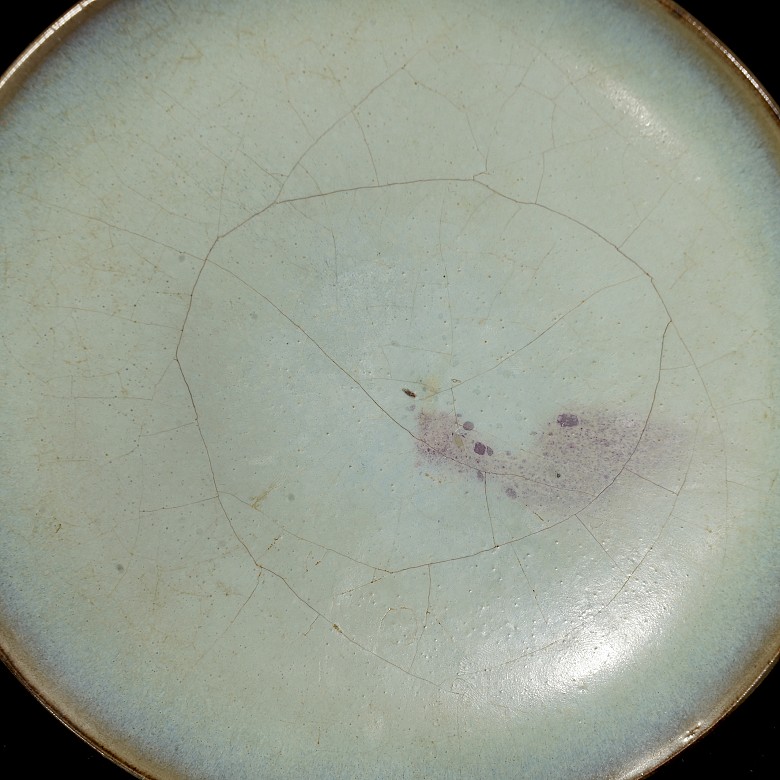 Junyao ceramic small footed dish, Song dynasty