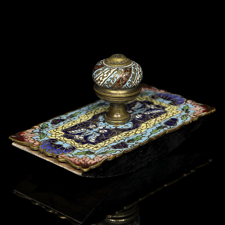 French ink blotter ‘Cloisonné’, late 19th century