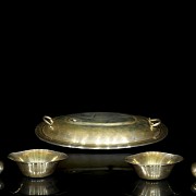 Set of four silver objects, 20th century