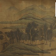 Chinese painting ‘Landscape and poem’, 20th century - 5