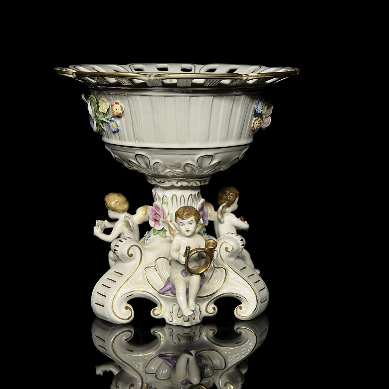 Von Schierholz ‘Fruit bowl with cherubs’, 20th century