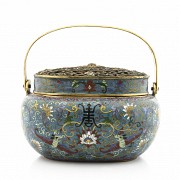 Cloisonné emamel brazier, China, Qing dinasty (1644-1912)